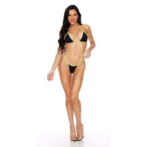 Escante - 75158 - 2PC JEWELED DANCEWEAR SET - BLACK/YELLOW